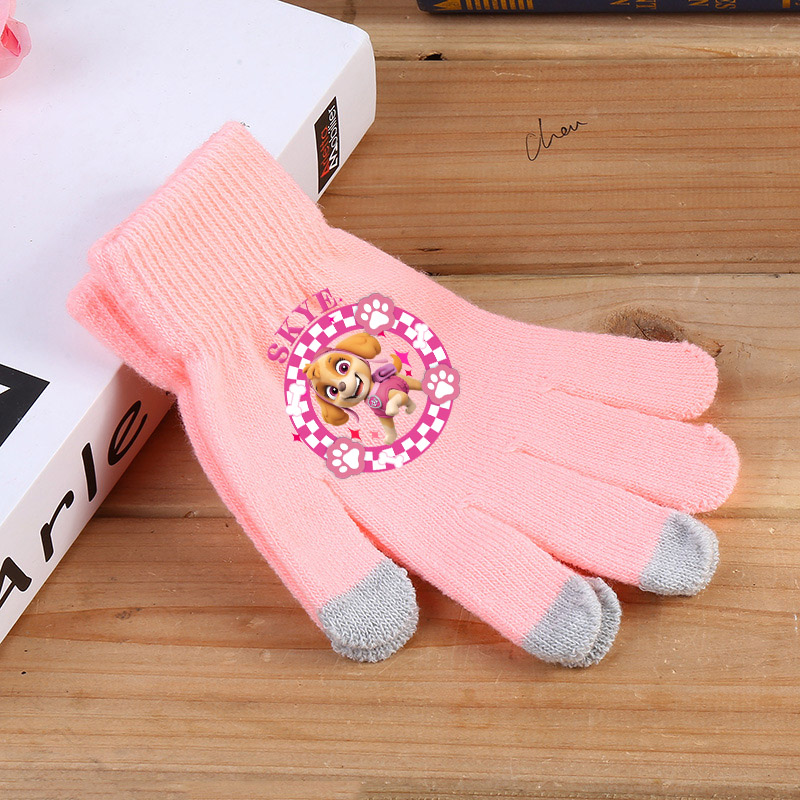 Heat Resistant Glove - 2025 パウパトロール手袋漫画クリスマスチェイススカイプリントタッチスクリーン手袋かわいい冬屋外サーマルアクセサリークリスマスギフト