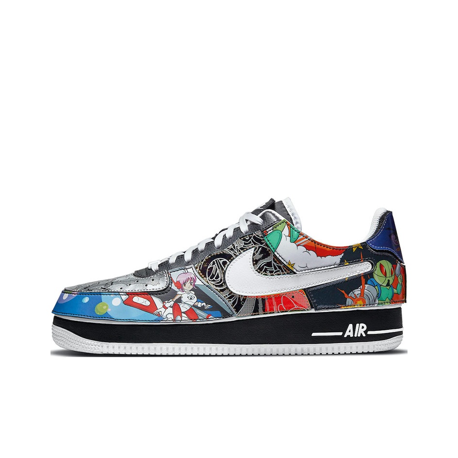 Nike Shoes Air Force 1 - ナイキ エアフォース1 スケートボードシューズ ユニセックス ロートップ ブラック/ホワイト/マルチカラー