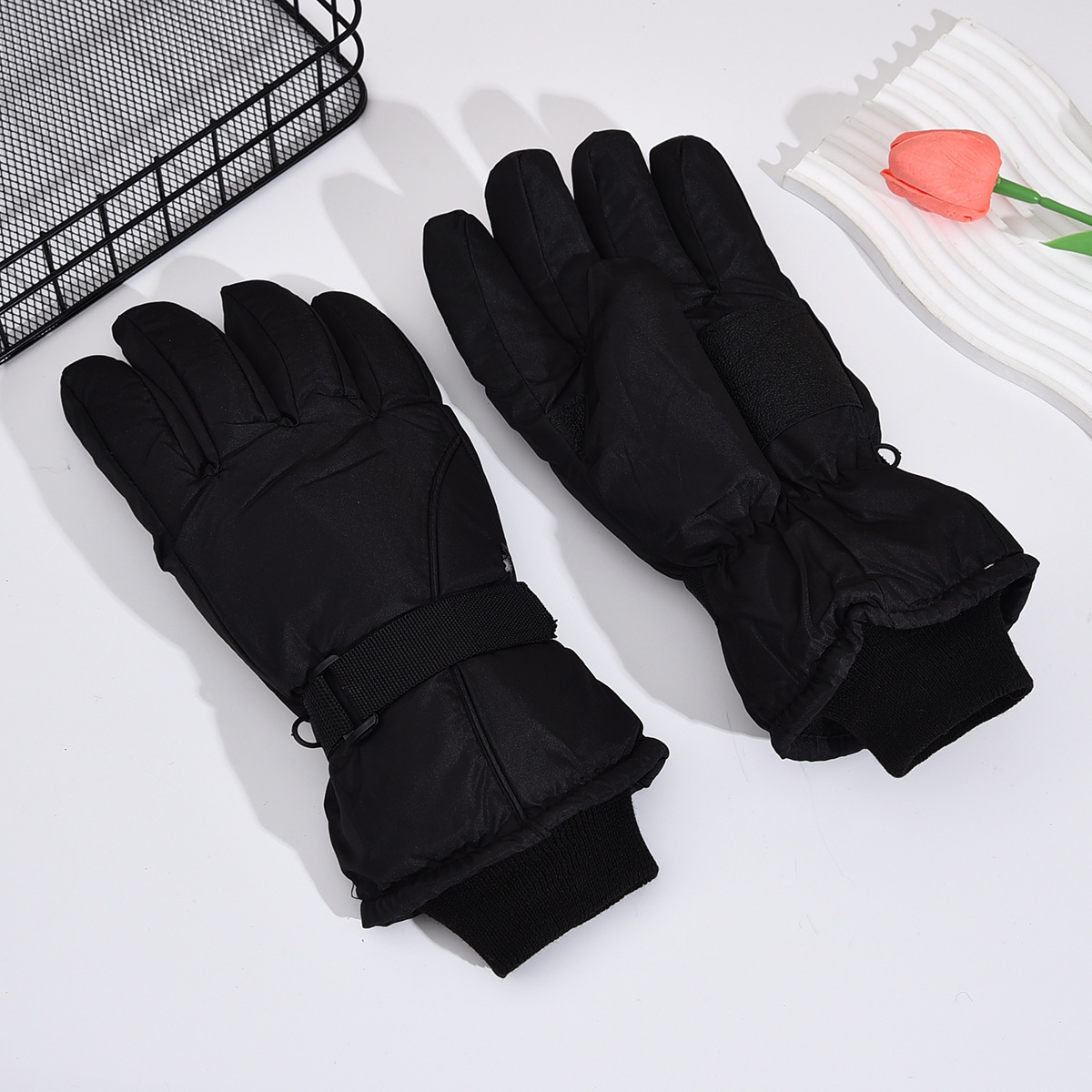 Ski Glove Waterproof - ファッション防風スキーグローブ、滑り止め防水ウィンターグローブ、厚手の防寒タッチスクリーングローブ、ウィンタースポーツ用