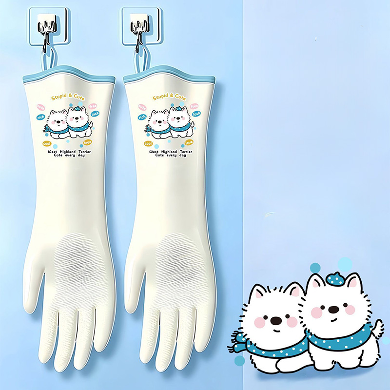 Dish Glove Rubber - ニトリル製食器洗い用手袋 厚手 防水 快適 肌に優しい 吊り下げデザイン