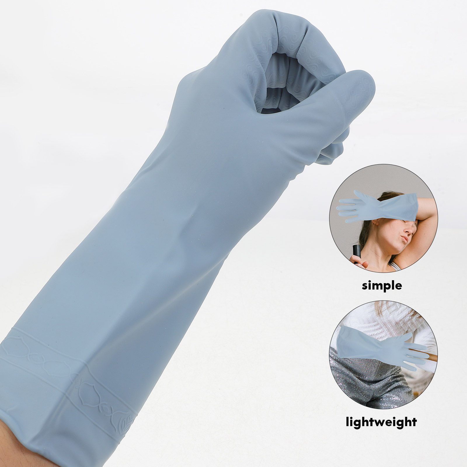 3組の防水ゴム製キッチン食器洗い用手袋、再利用可能なロングカ - Dish Glove Rubber のレビューと価格
