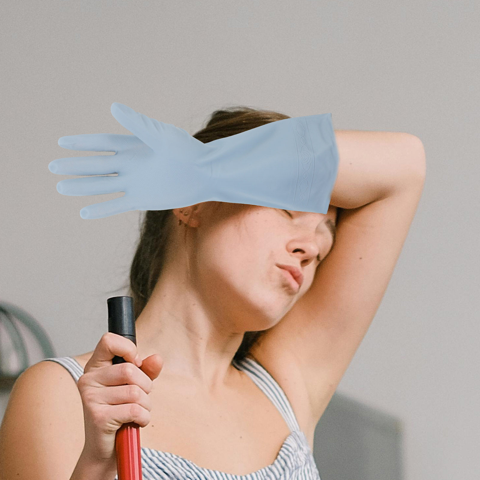3組の防水ゴム製キッチン食器洗い用手袋、再利用可能なロングカ - Dish Glove Rubber のレビューと価格