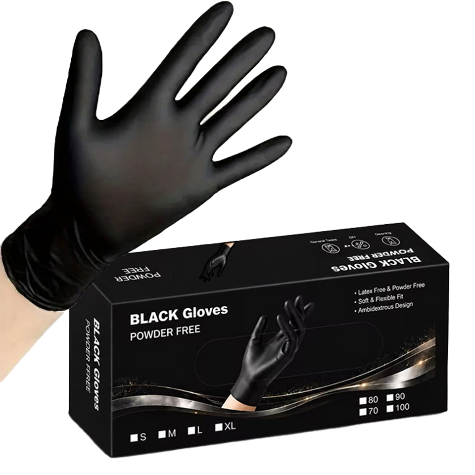 100枚入り/箱 ブラックニトリル手袋 使い捨て手袋 ラテッ - Latex Disposable Glove のレビューと価格