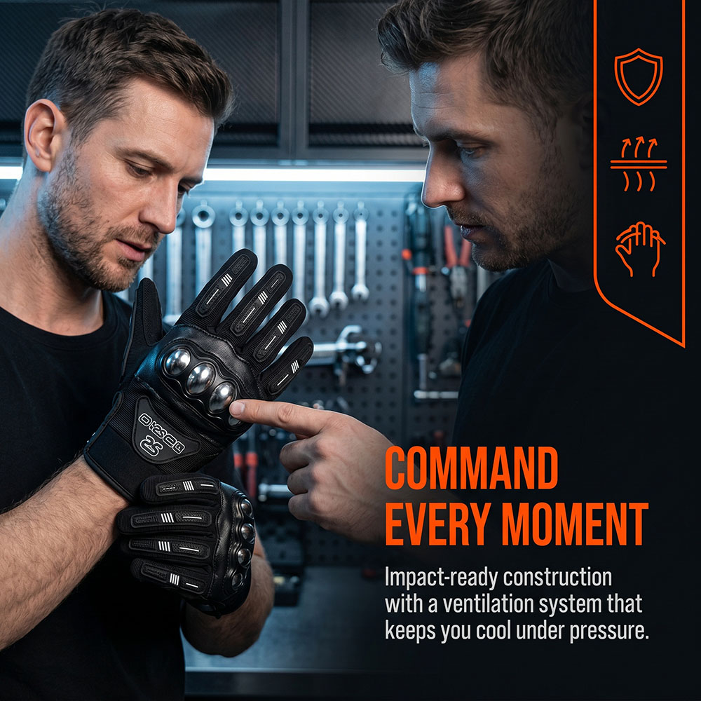 通気性のあるMXバイク用ライディンググローブ、ハードナックル - Motorcycle Glove Knuckle のレビューと価格