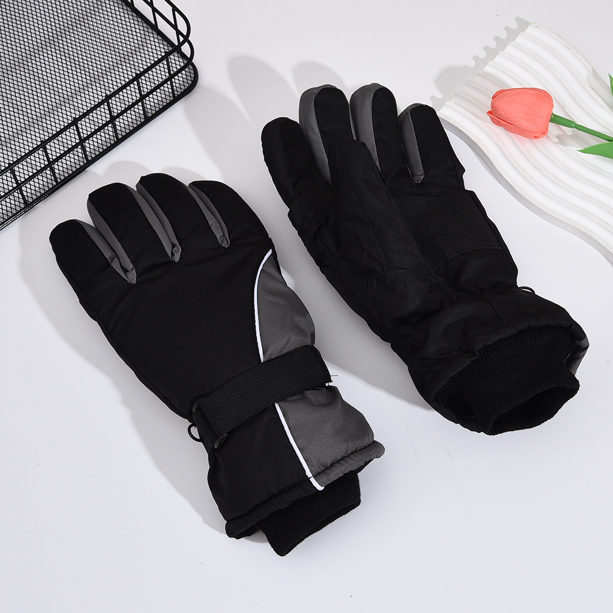 ファッション防風スキーグローブ、滑り止め防水ウィンターグロー - Ski Glove Waterproof のレビューと価格