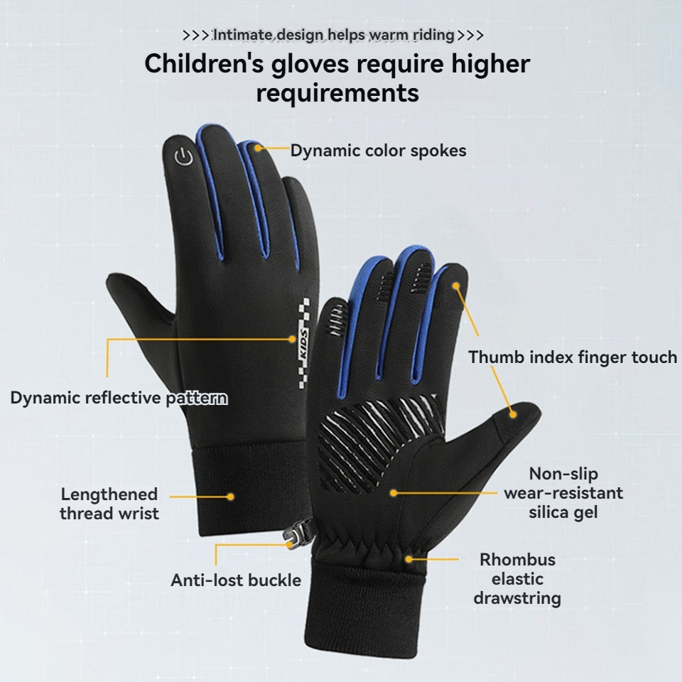 GTUBIKE 子供用手袋 タッチスクリーン アウトドア サ - Ski Glove Waterproof のレビューと価格