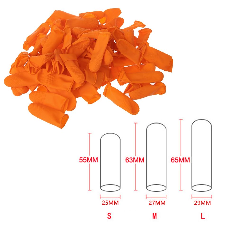 100個入り クリーニングアクセサリー 天然ラテックス製 指 - Rubber Glove Cleaning のレビューと価格