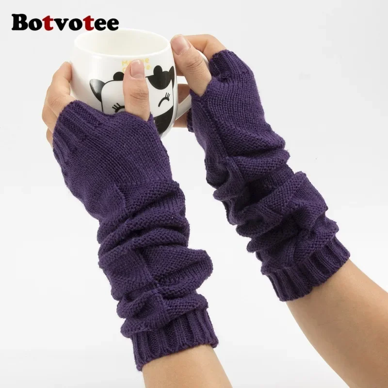 Botvotee Y2k チャンキーニット アームウォーマー - Fingerless Glove Knit のレビューと価格