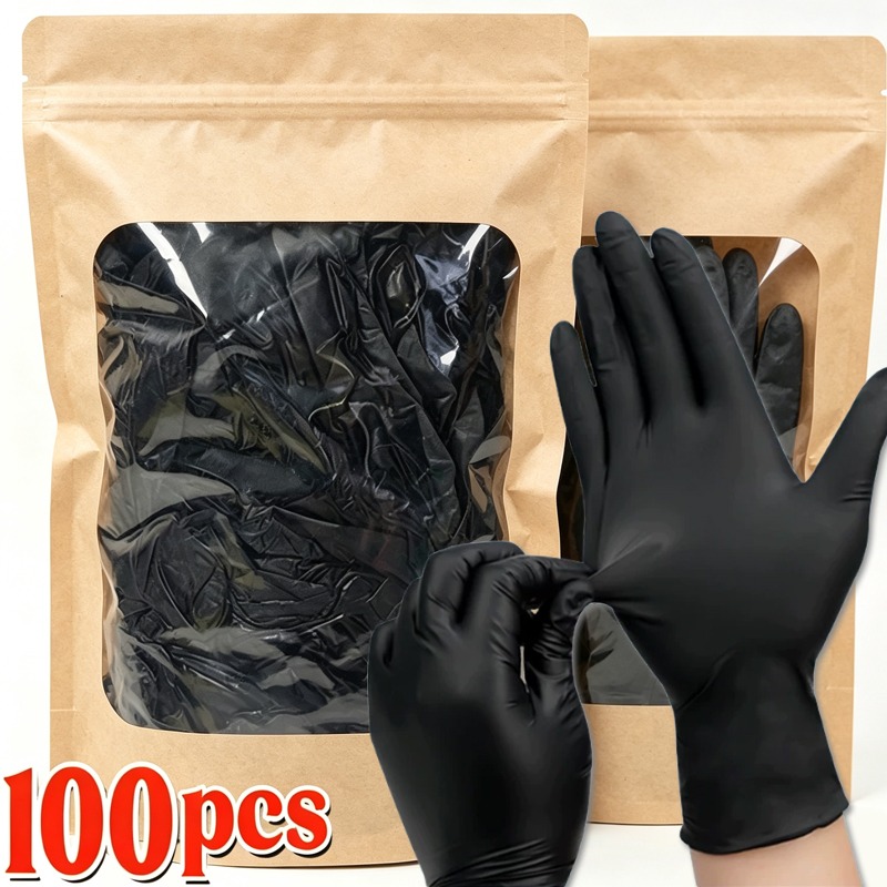 1/100 個使い捨て黒手袋ラテックスフリーニトリル PVC - Latex Disposable Glove のレビューと価格